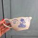 Petite saucière Digoin Bernadette – Faïence ancienne décor bleu campagne