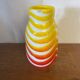 Vintage Pop Art Ceramic Vase, Yellow, Orange, Red, Made in Italy, 1970s