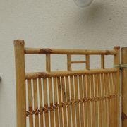 Paravent vintage année 60 rotin bambou