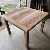 Rustic table made of raw wood