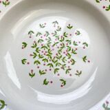 Assiettes creuses Ironstone Italienne Giovanni Valdarno motif vert rouge