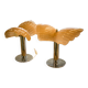 Pair of floor lamps in Murano glass shell type.