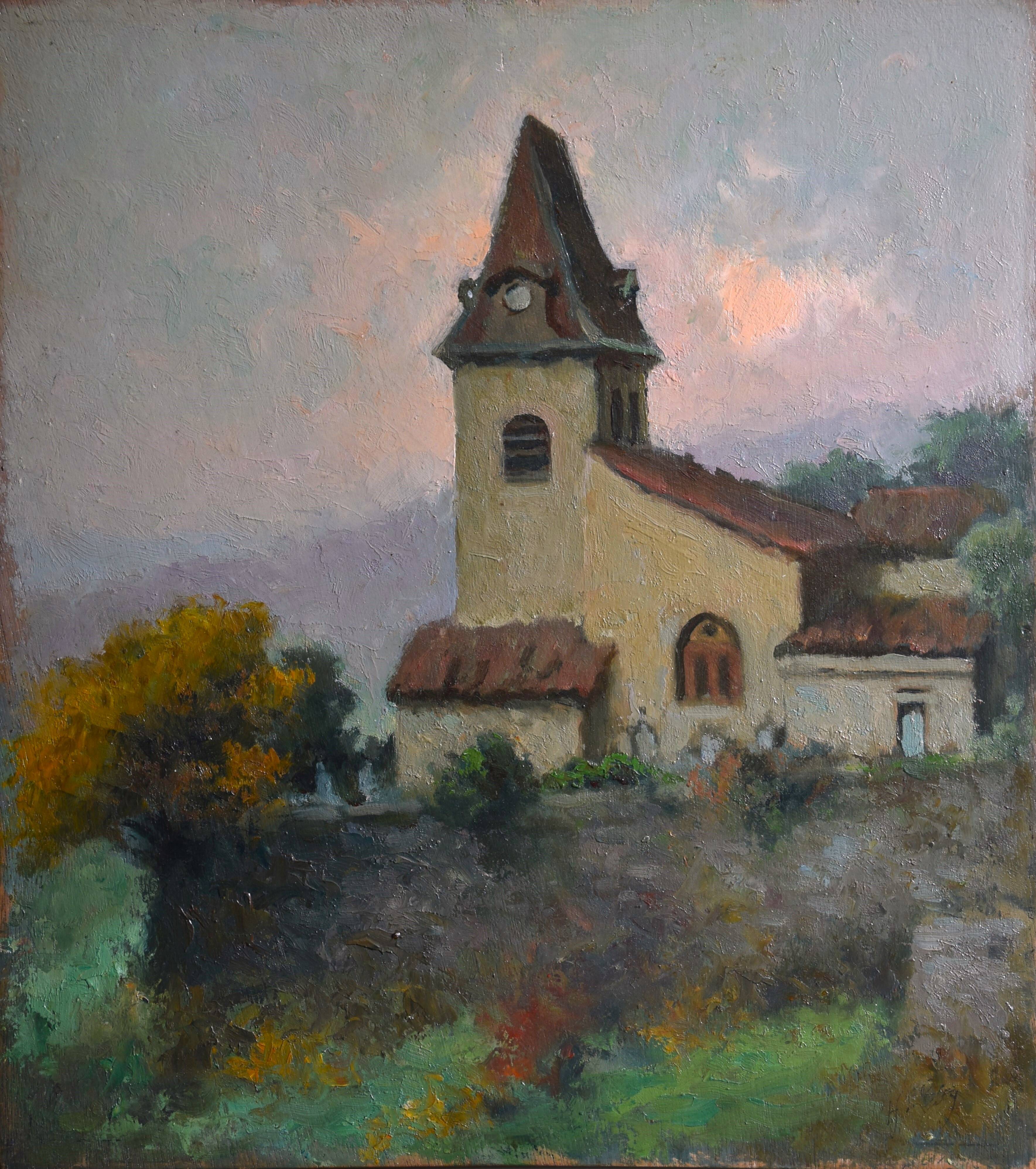 Hippolyte Léty, The Old Church of Beauvoir-de-Marc, Isère (circa 1935)