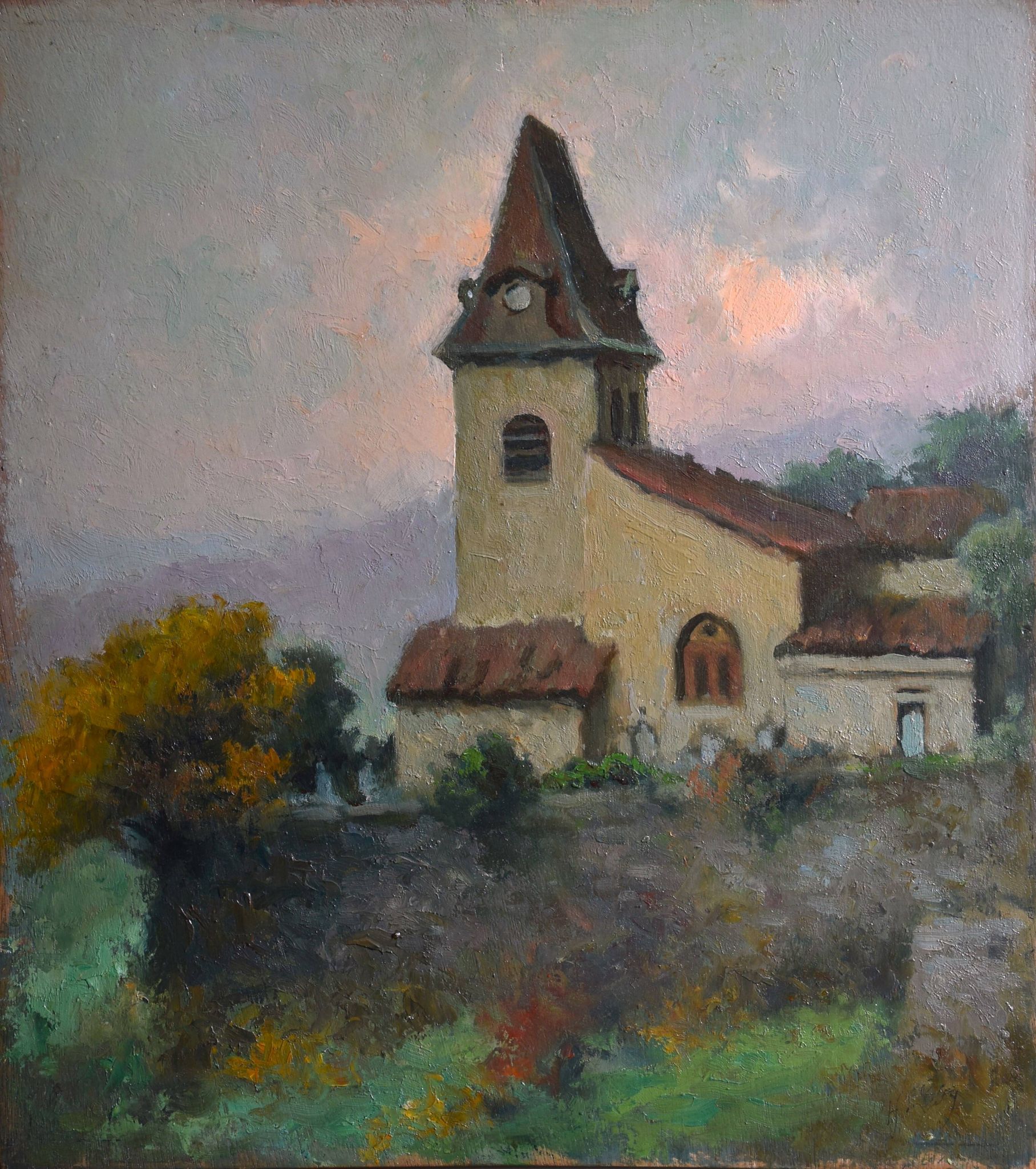Hippolyte Léty, The Old Church of Beauvoir-de-Marc, Isère (circa 1935)