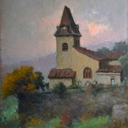 Hippolyte Léty, The Old Church of Beauvoir-de-Marc, Isère (circa 1935)