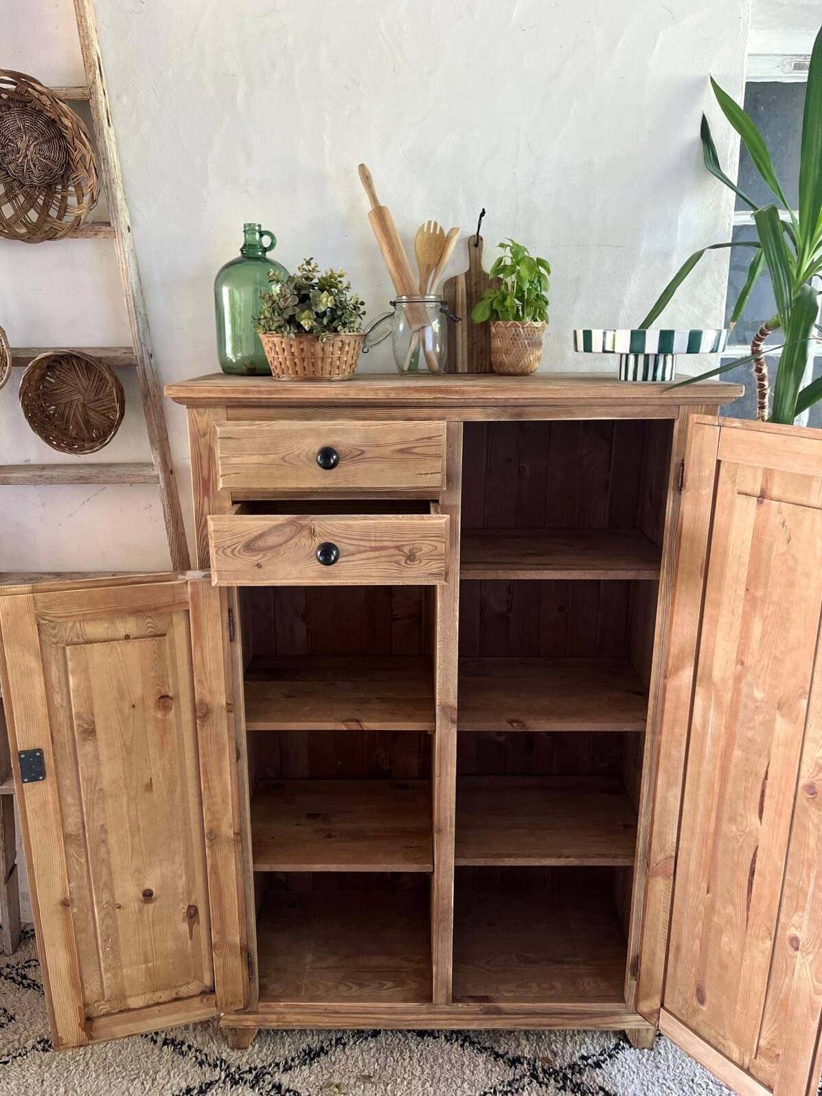 English pine wardrobe, vintage wardrobe