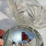 Cut crystal and silver biscuit bucket