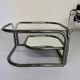 Vintage tubular coffee table with glass top, Italian design Morex, 70s
