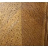 Vintage wardrobe with compass feet and central mirror Scandinavian style design