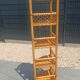 Vintage corner shelf in rattan – 1970s – Exceptional condition