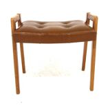 Scandinavian ottoman in skai, Sweden, 1950