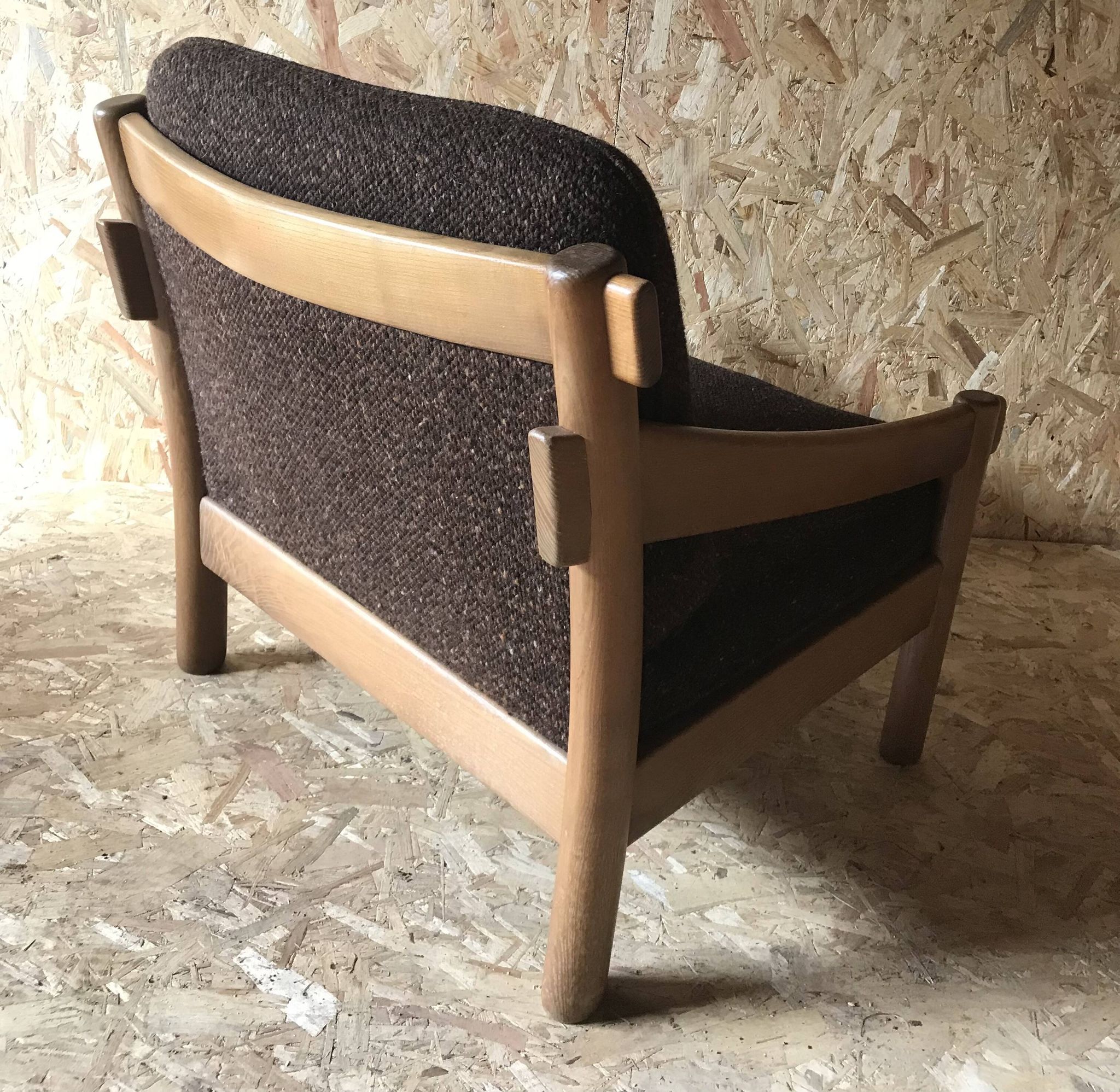 Vintage brutalist armchair circa 1980