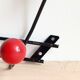 Wall coat holder years 60, 8 hooks wooden balls and lacquered metal