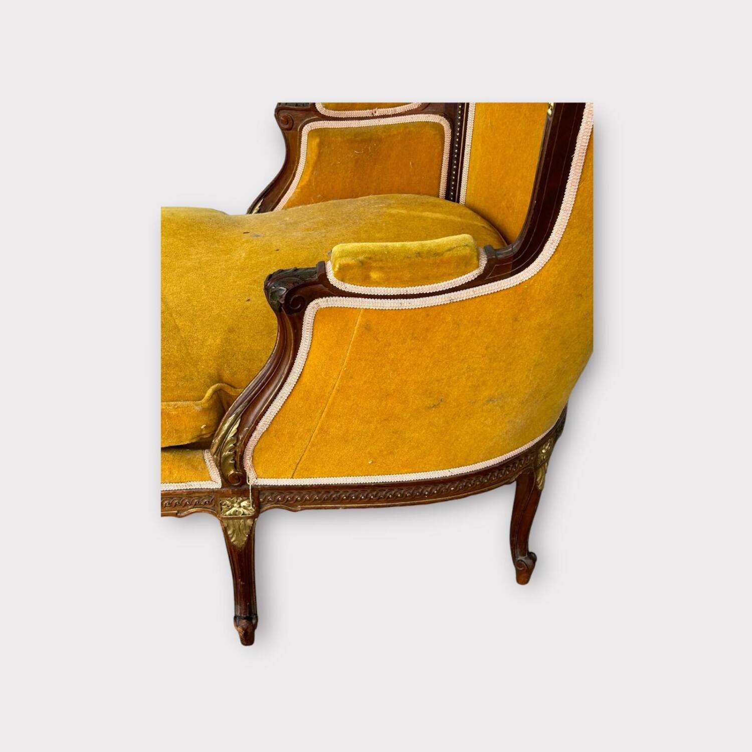 Louis XVI Style Bench - Chaise Longue - Daybed in Mahogany from the Napoleon III Period