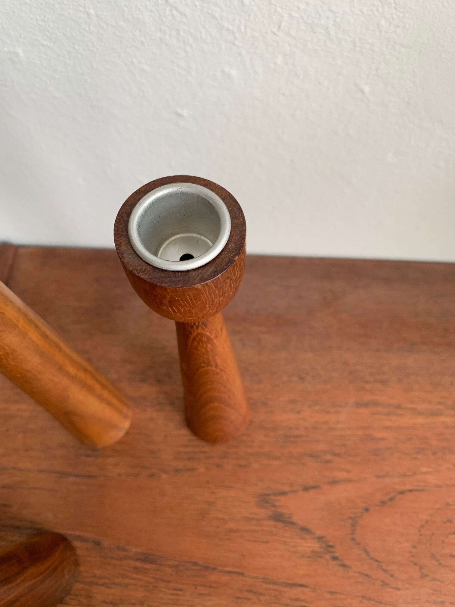 Danish candlestick trio in Teak - 1960
