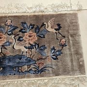 Luxurious Rug 100% SILK/China/Hand-Tied/Crane Motif/1950s