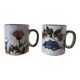 Paire de mugs en grès vernissé 1970