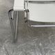 "Wassily" armchair by Marcel Breuer for Gavina in white leather.