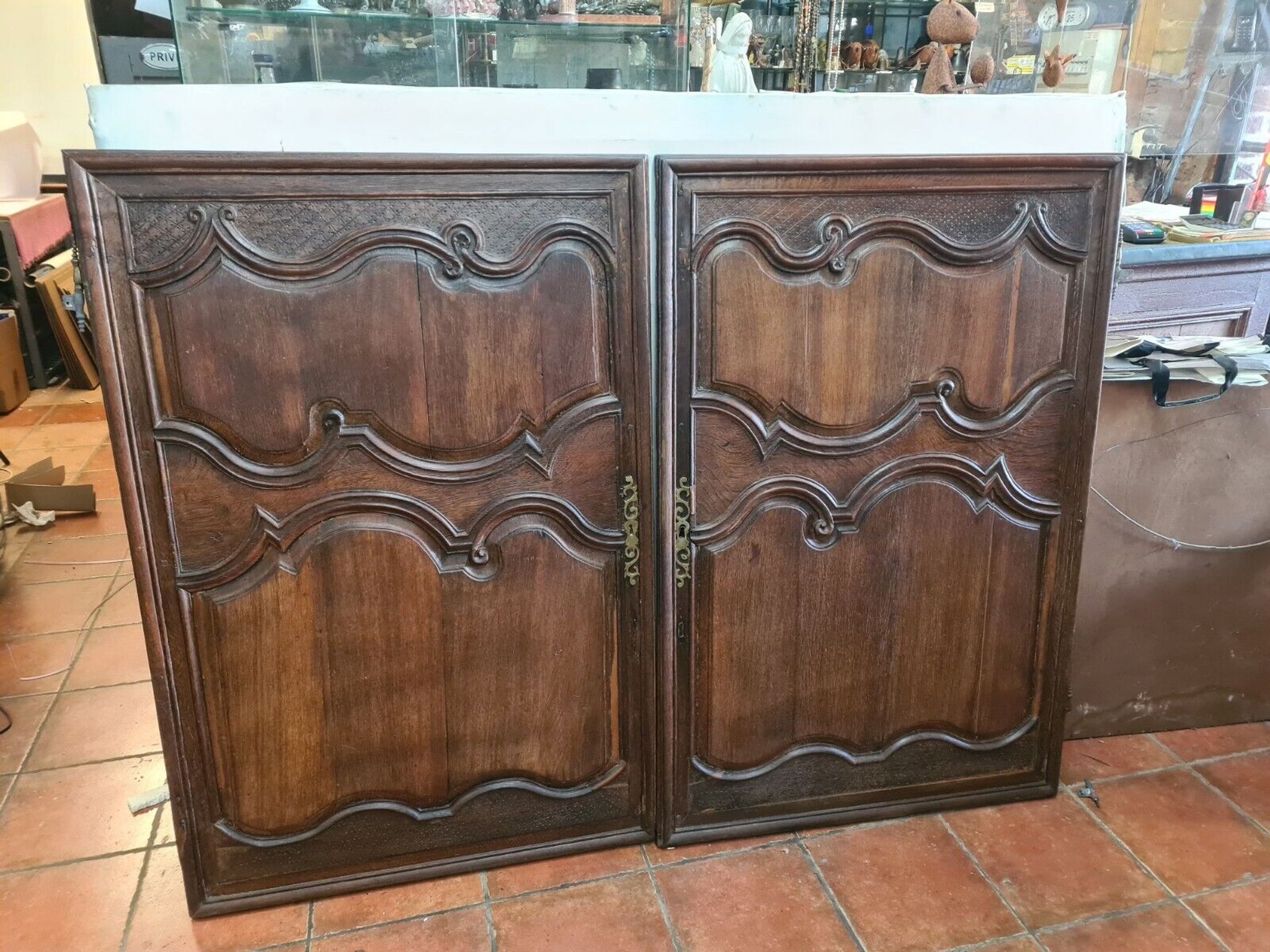 paire de portes en chêne