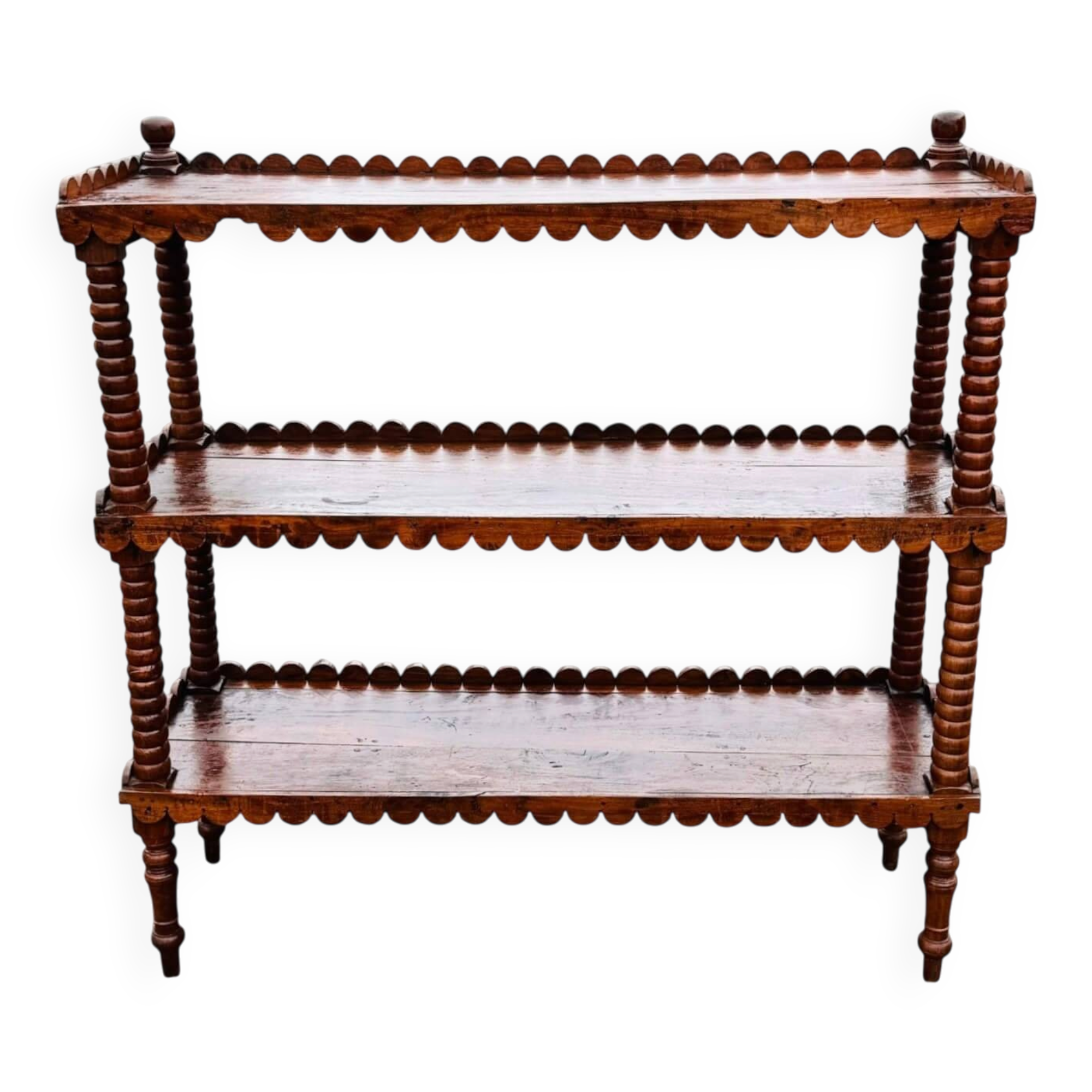 Ancienne grande étagère sur pieds