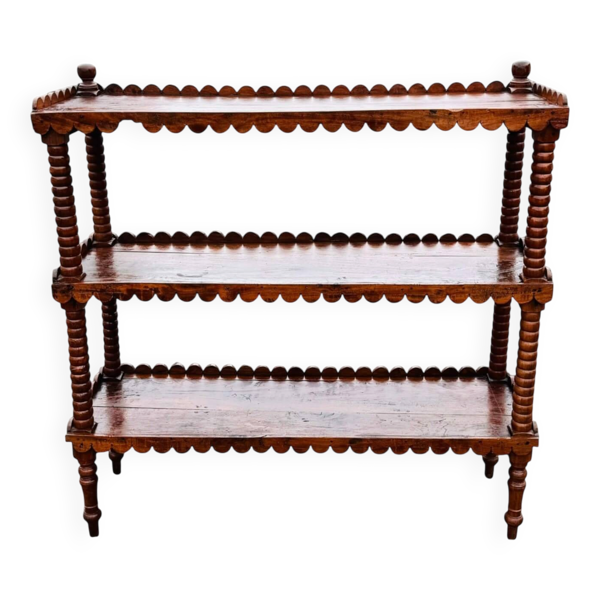 Ancienne grande étagère sur pieds