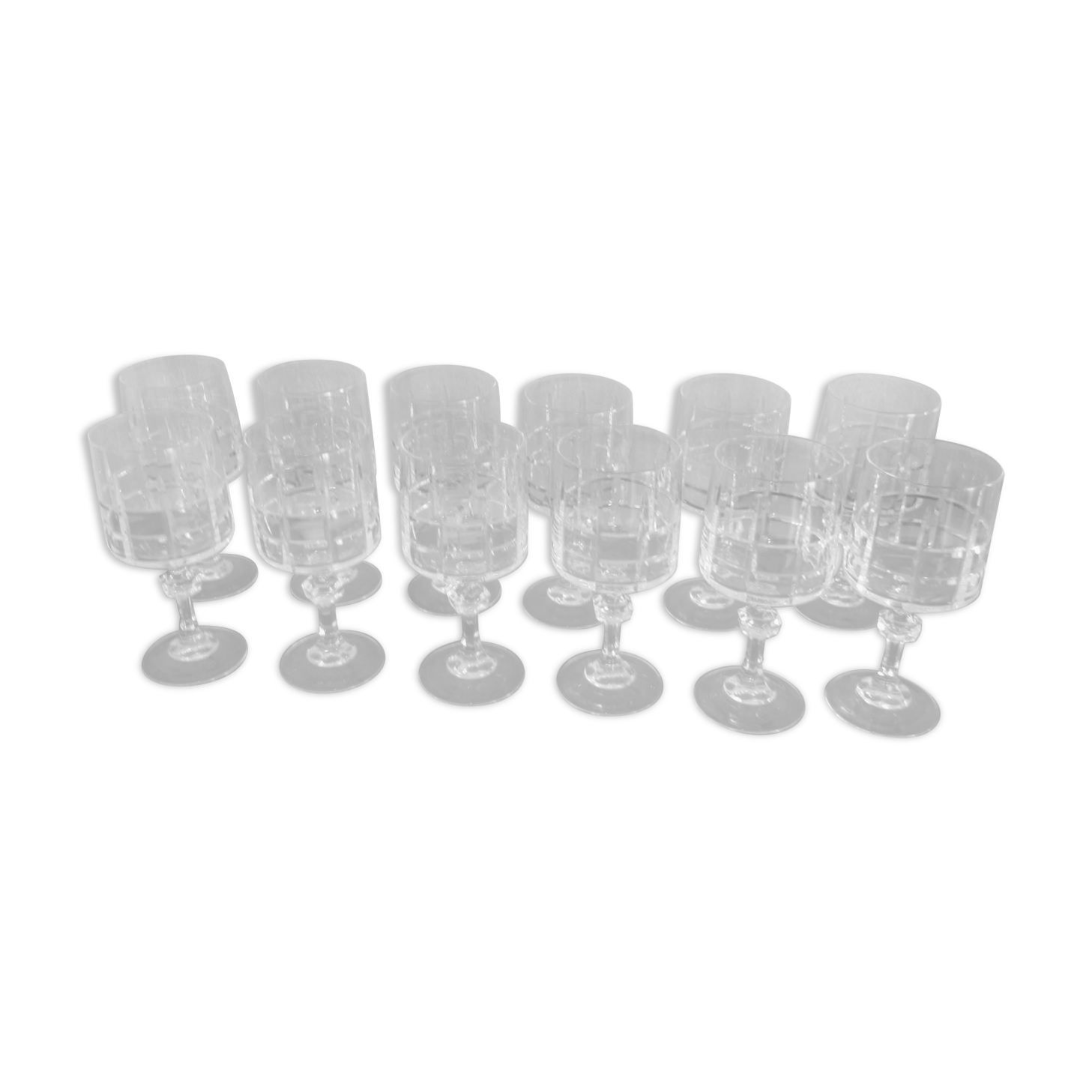 12 crystal wine glasses