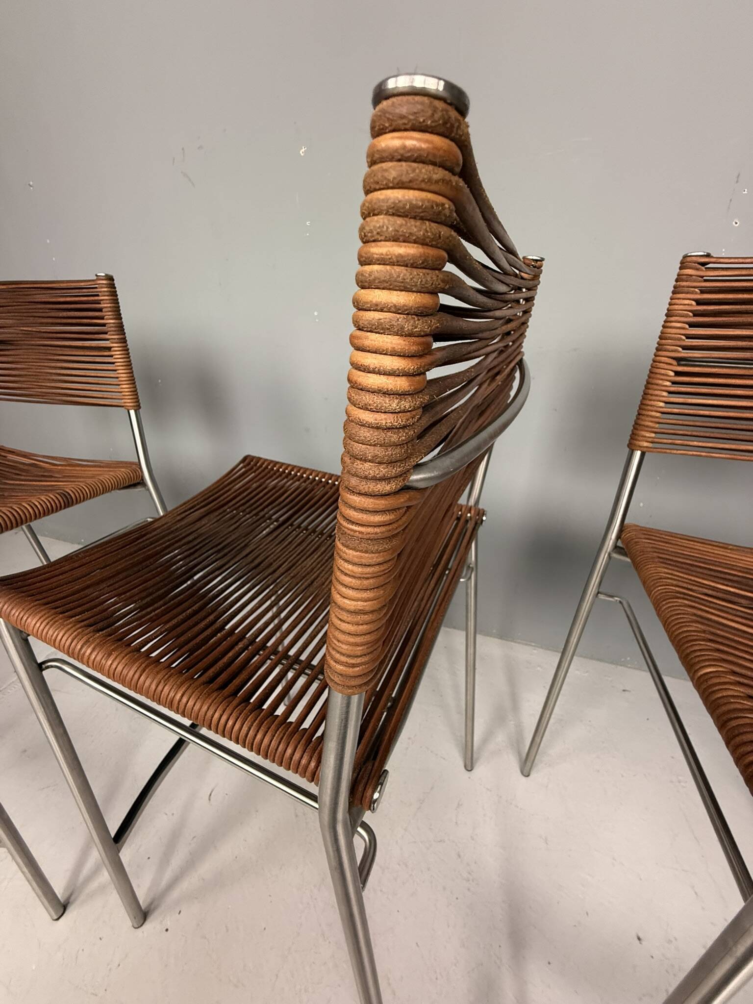 Tito Agnoli - Set of three bar stools "Miss B", Italy, 1997