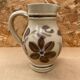 Ancien pichet betschsorf grès beige deco fleurs marron bleu vintage