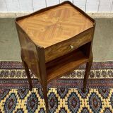 Louis XV style bedside table in rosewood and oak from the 1970s.