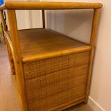 Commode en rotin vintage