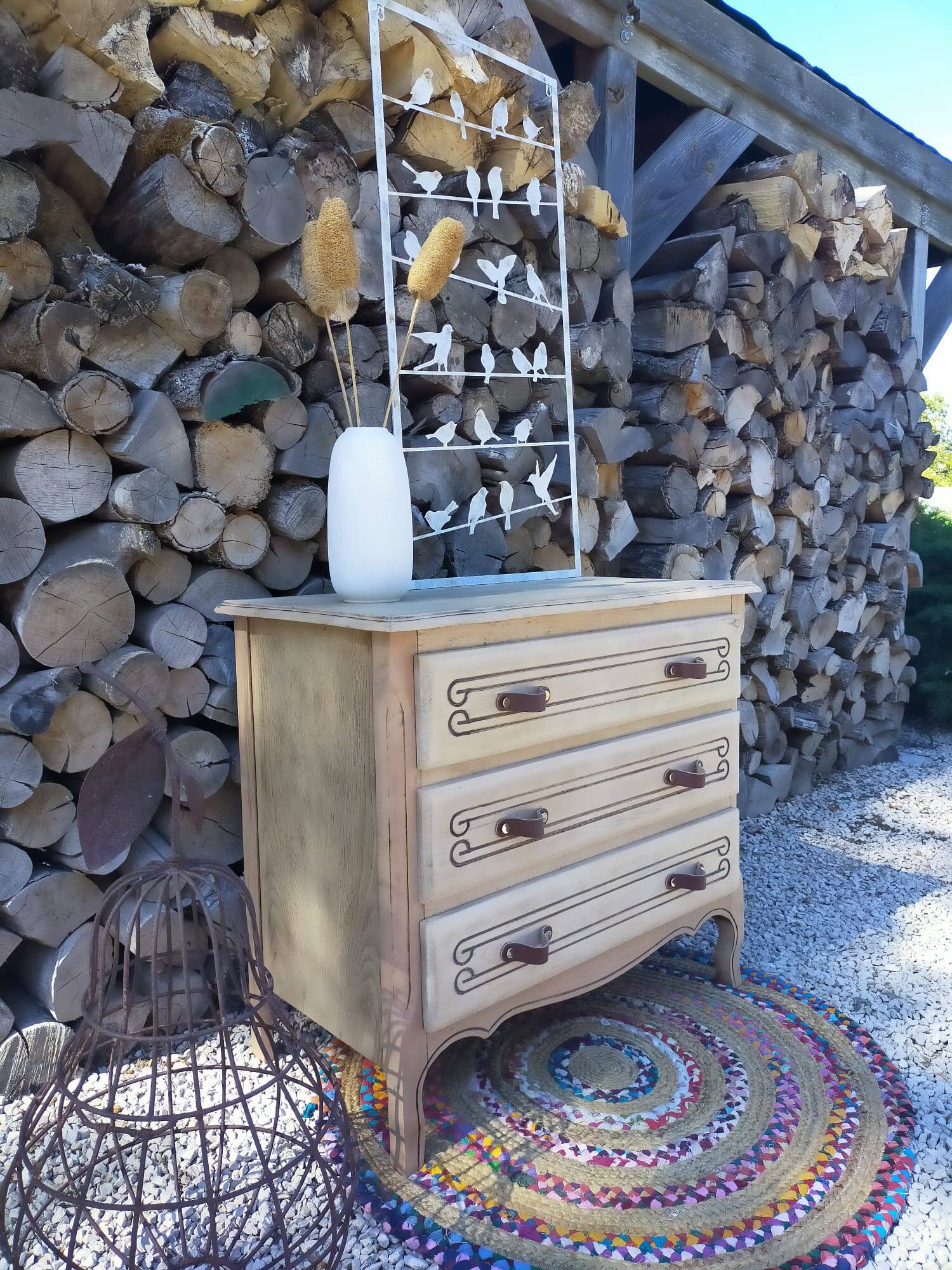 renovated wooden chest of drawers