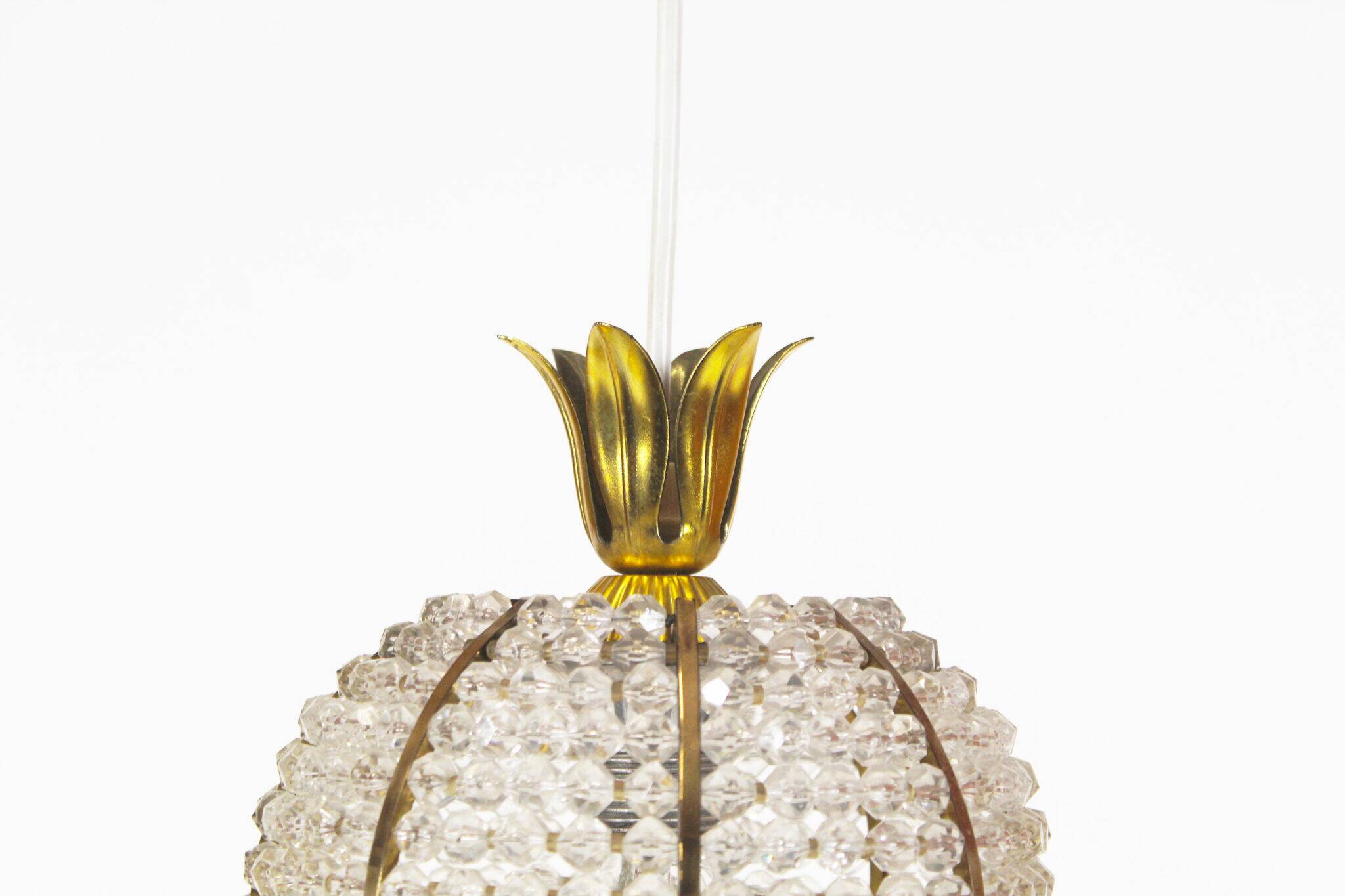 Petit Vintage pineapple pendant chandelier by Emil Stejnar for Rupert Nikoll
