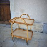 Vintage rattan service