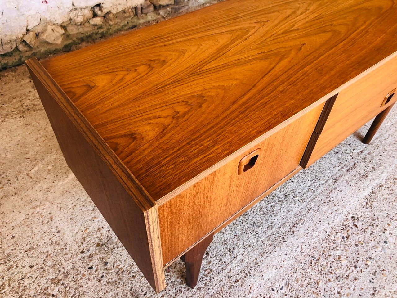 Teak bass row, Scandinavian style circa 60