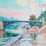 The Bridge of the Holy Fathers in Paris, by Pierre Emile le Prince Ringuet