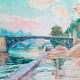 Le pont des saints pères à Paris,  par Pierre Emile le Prince Ringuet