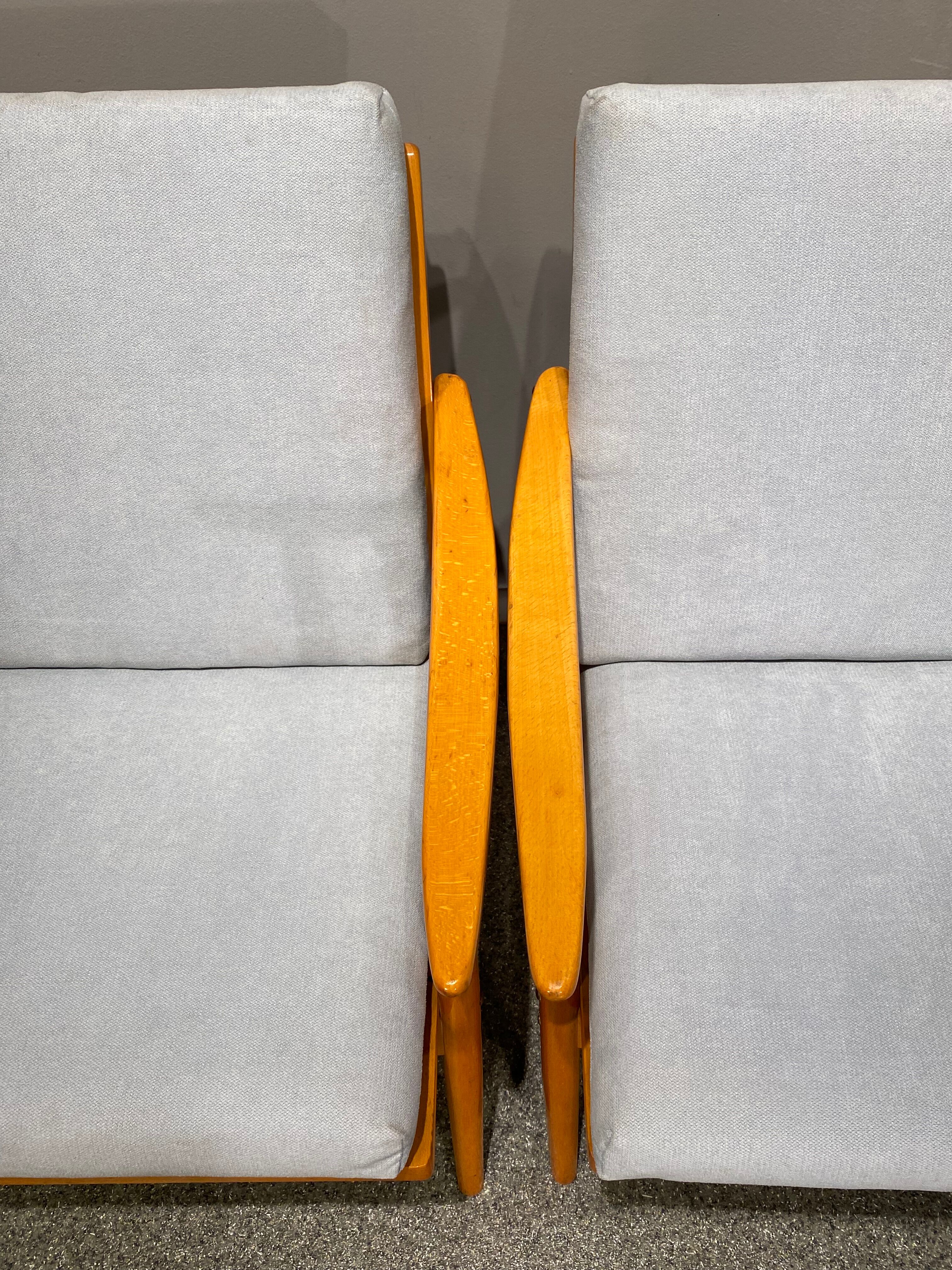 Para lekkich foteli TON Vintage Czechy 60'