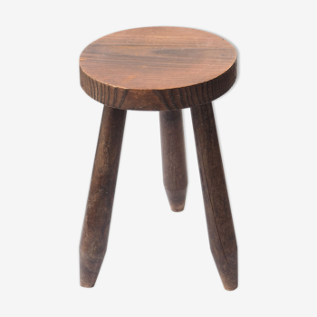 Tabouret tripode bois