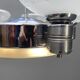 Art Deco Chrome Chandelier with Glass Bowl Shades
