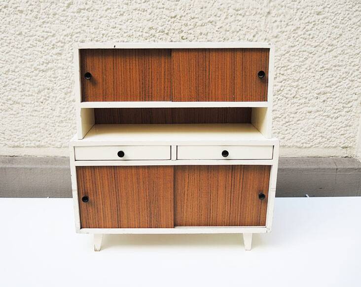 Old Miniature Doll Kitchen Buffet