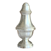 Salière de table en métal argenté modèle Perles