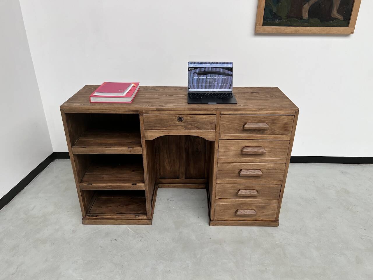 Old trade counter with drawers