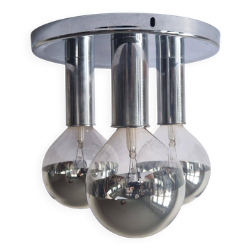 Rare Midcentury Flush Mount, Ceiling Lamp, Italy, 1970s