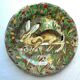 Plate signed gien, rambouillet model: the rabbit