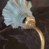 Swan neck and tulip glass wall light, porcelain lamp