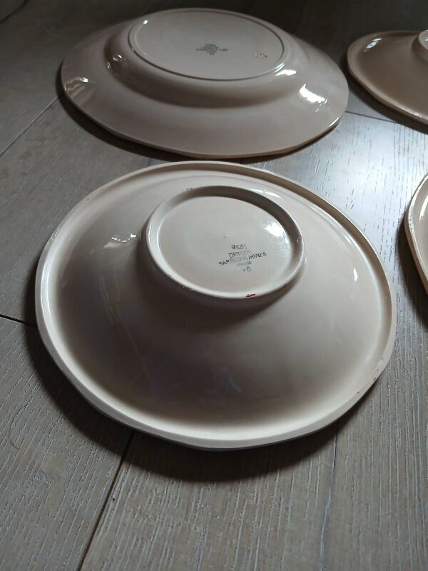 4 plats anciens Digoin et Sarreguemines