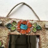 Ceramic mirror, La Roue, Vallauris.
