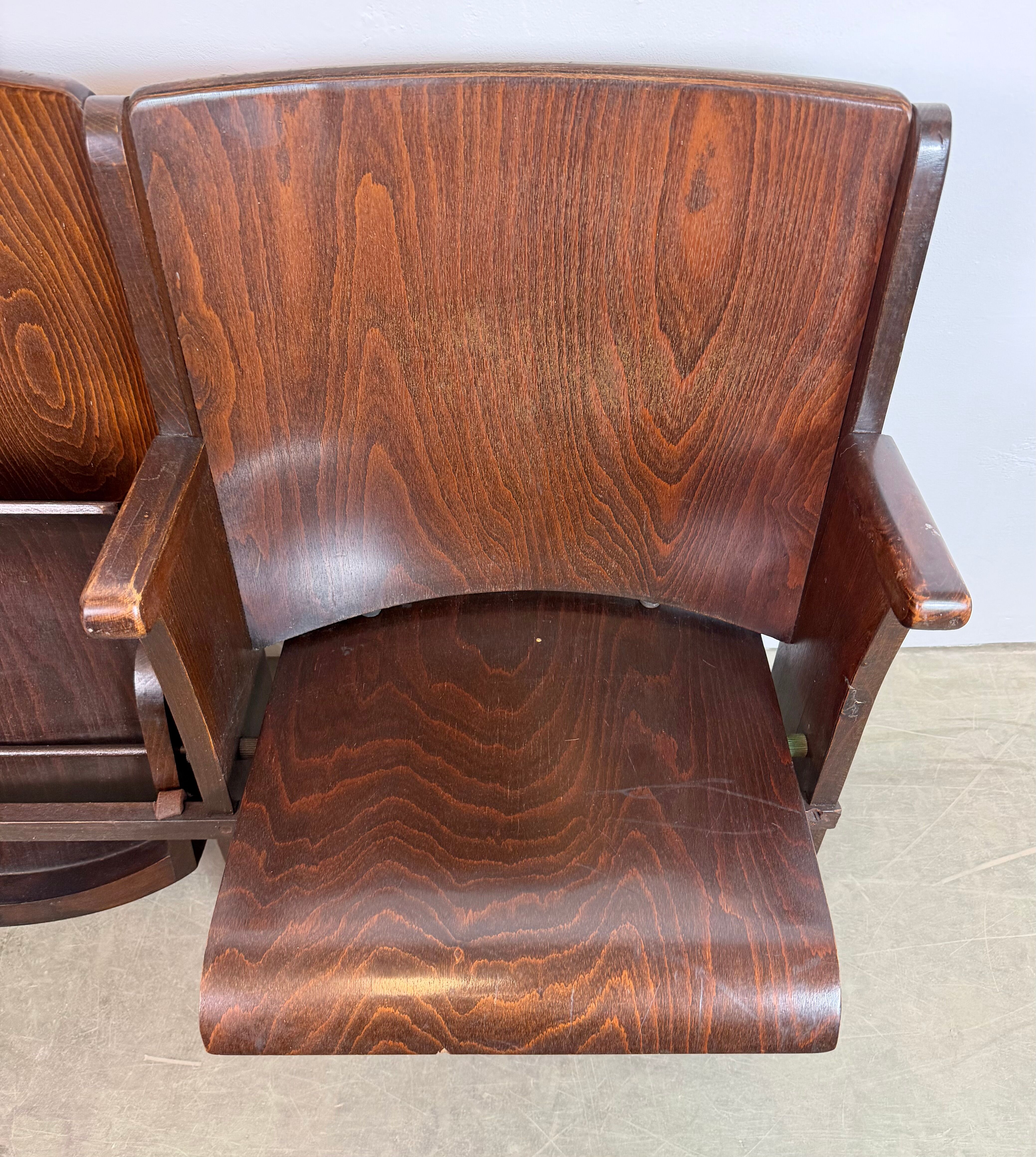 Vintage two-seat cinema bench from ton, 1960s