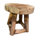 Tabouret en bois massif