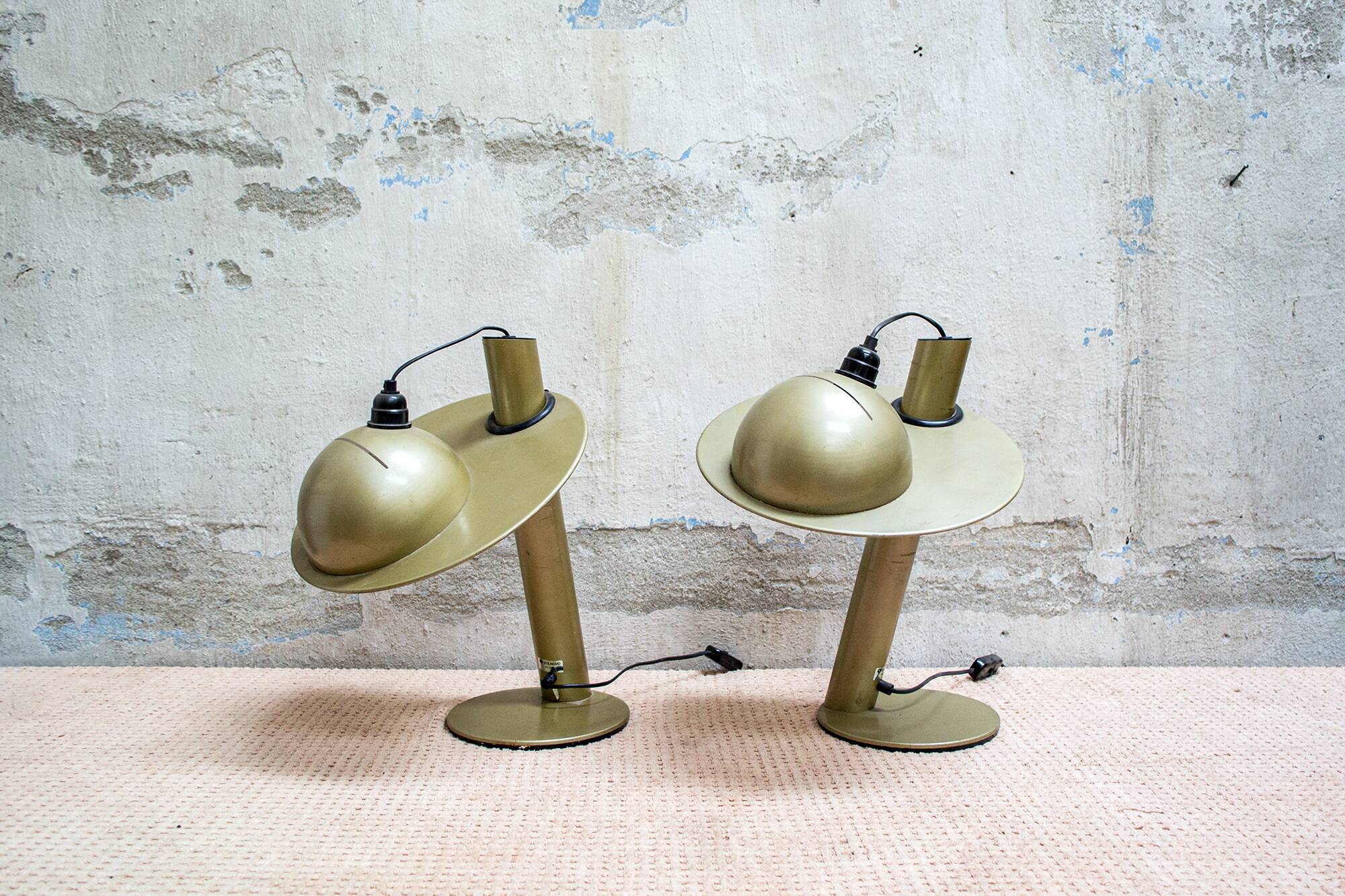 Paire de lampes de table réglables et pivotantes Stilnovo, Italie, années 1960